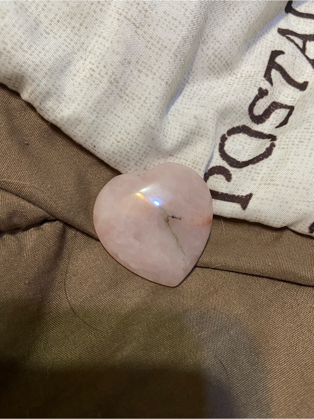 Rose Quartz Heart Palm Stone - Pink Healing Crystal